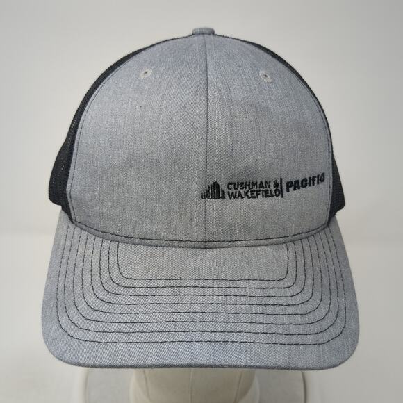 Cushman & Wakefield Pacific Snapback Trucker Hat Gray One Size Mesh Back - Picture 2 of 9